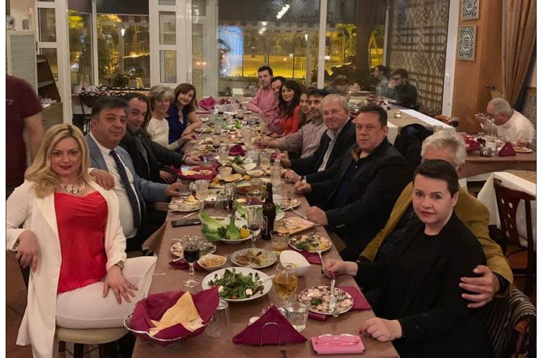 Με το ΔΣ της Ομοσπονδίας επιχειρηματιών ΠΕ Θεσσσλονίκης σε φιλικό γεύμα.